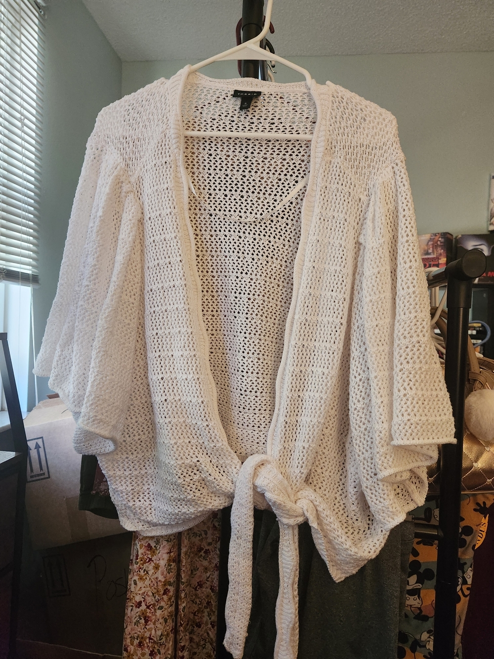 torrid Open-Knit Tie-Front Sweater Shrug 6x